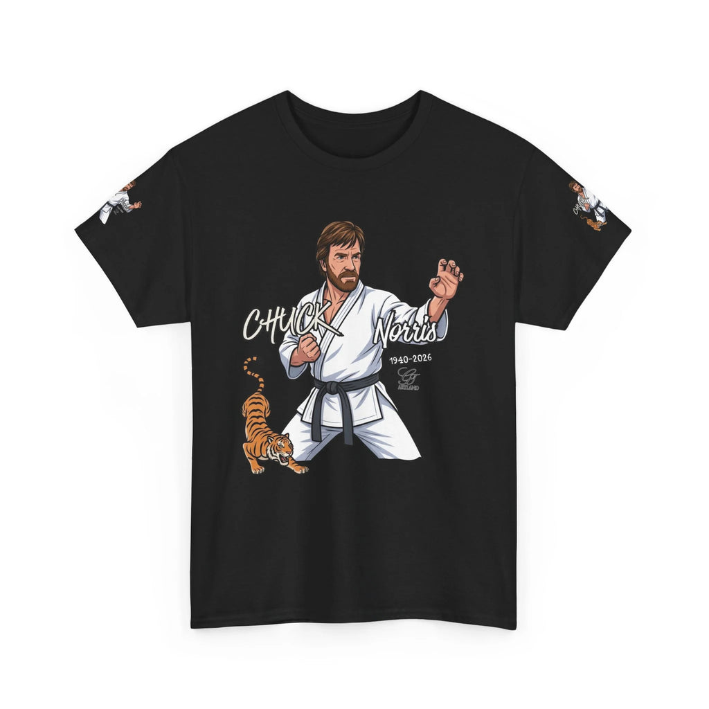 Chuck Norris Karate Pose T-Shirt | Tiger Illustration, Martial Arts Tee by GT