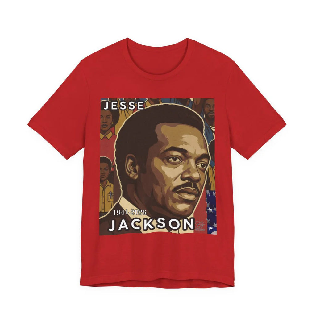 Historical Jesse Jackson Legacy Tribute with Titled 1941-2026 Afro Style Unisex