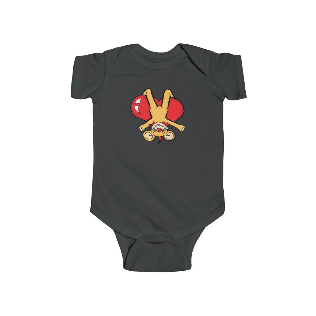 Cute Upside Down Droopy Bear Infant Fine Jersey Bodysuit by GT Artland