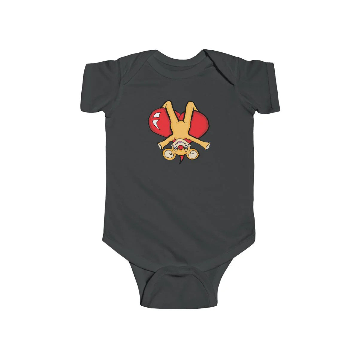 Cute Upside Down Droopy Bear Infant Fine Jersey Bodysuit by GT Artland