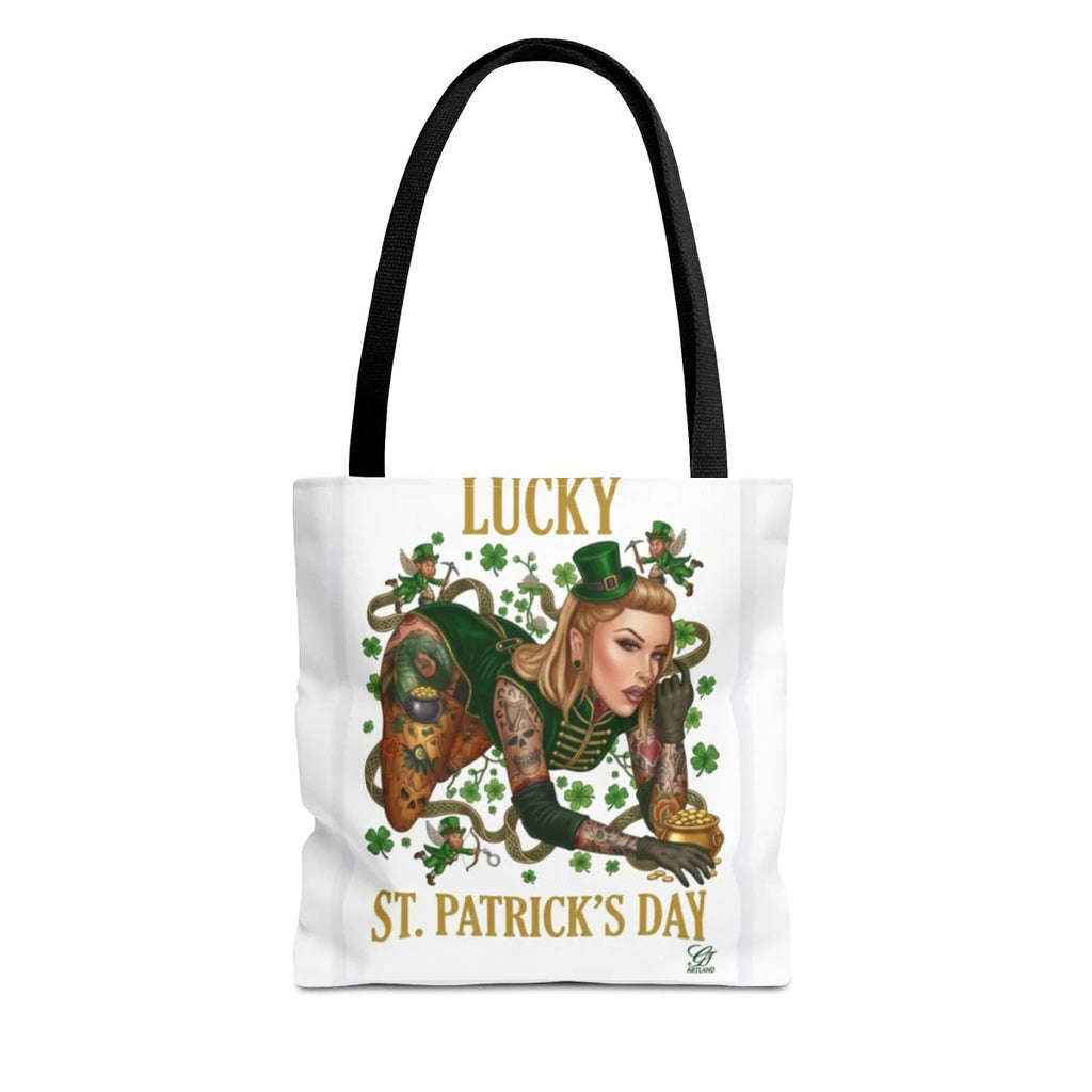 "Lucky" St Patrick's Day Tattoo Hot Sexy Vixen Designer Tote Bag by GT Artland