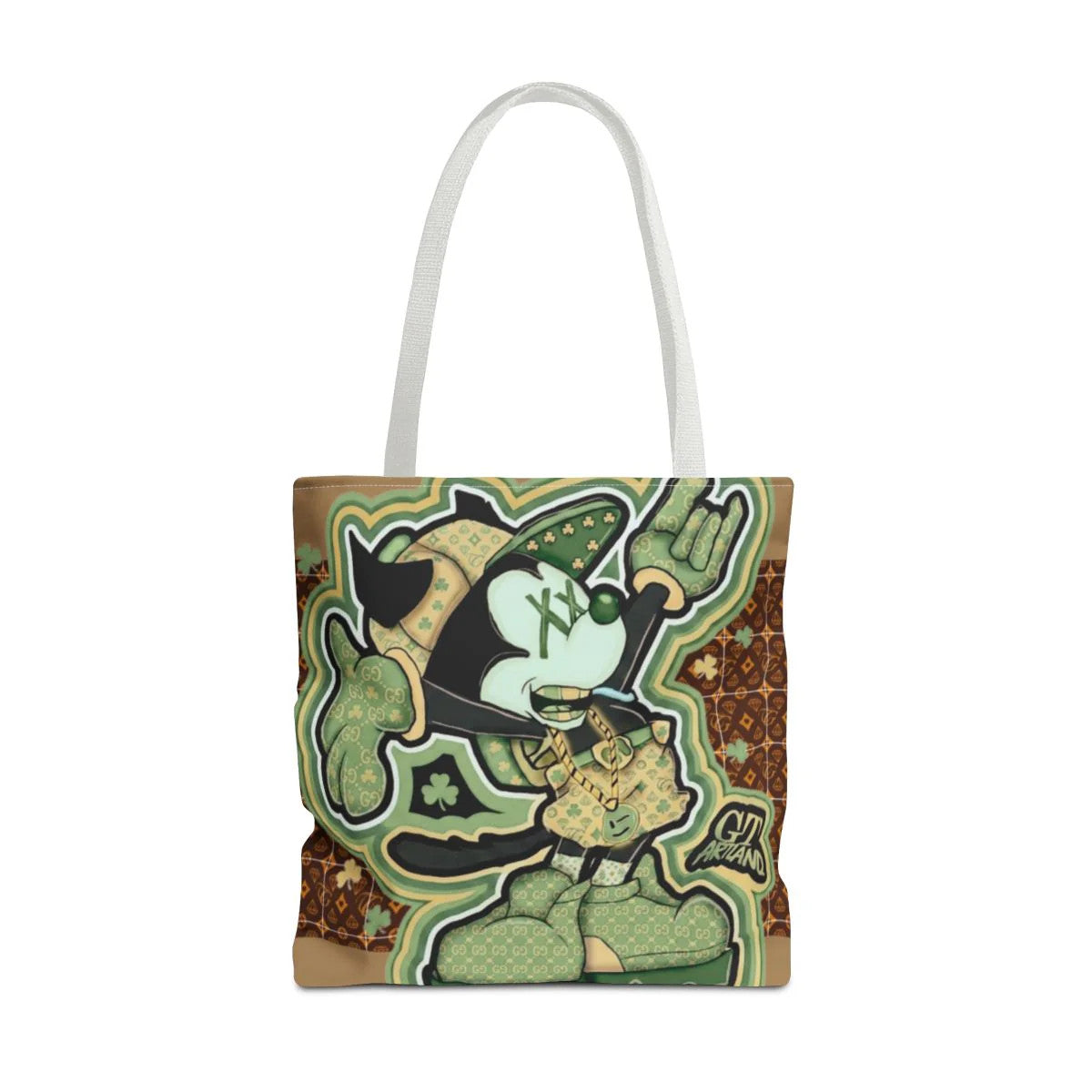 Shamrock "Lucky Art" Irish Designer mouse st patricks mickey Tote Bag by GT