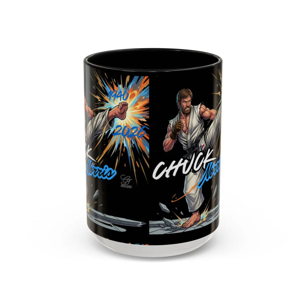 Chuck Norris Kick Poster Accent Coffee Mug (11, 15oz) by GT artland