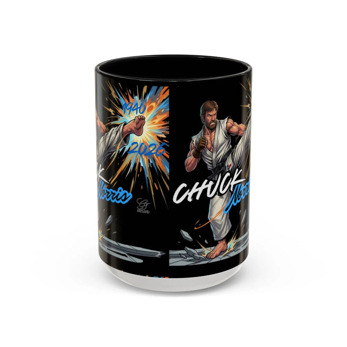 Chuck Norris Kick Poster Accent Coffee Mug (11, 15oz) by GT artland