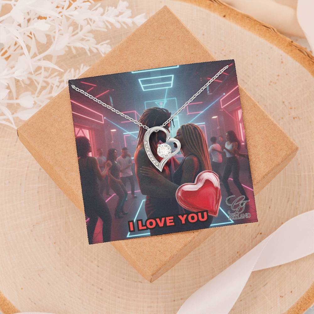 Forever I Love You Necklace Rhodium + Luxury Box by GT Artland