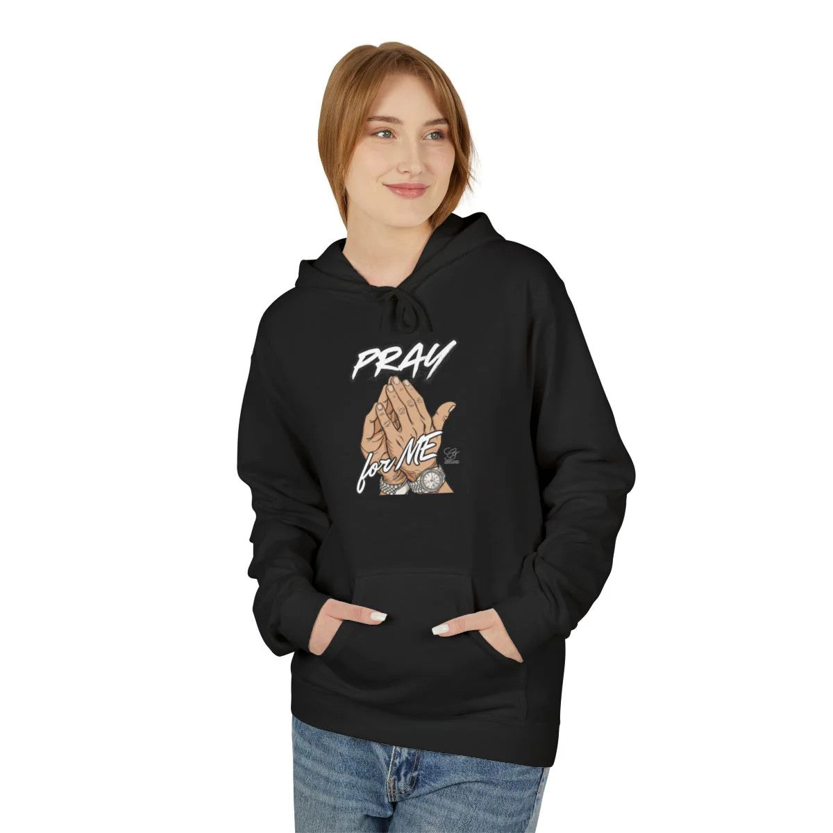 Pray For Me Elite Designer Unisex Midweight Softstyle Fleece Hoodie by GT