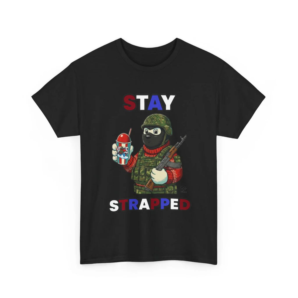 STAY STRAPPED USA ICE Military Bear Unisex Heavy Cotton Tee BY GT ARTLAND