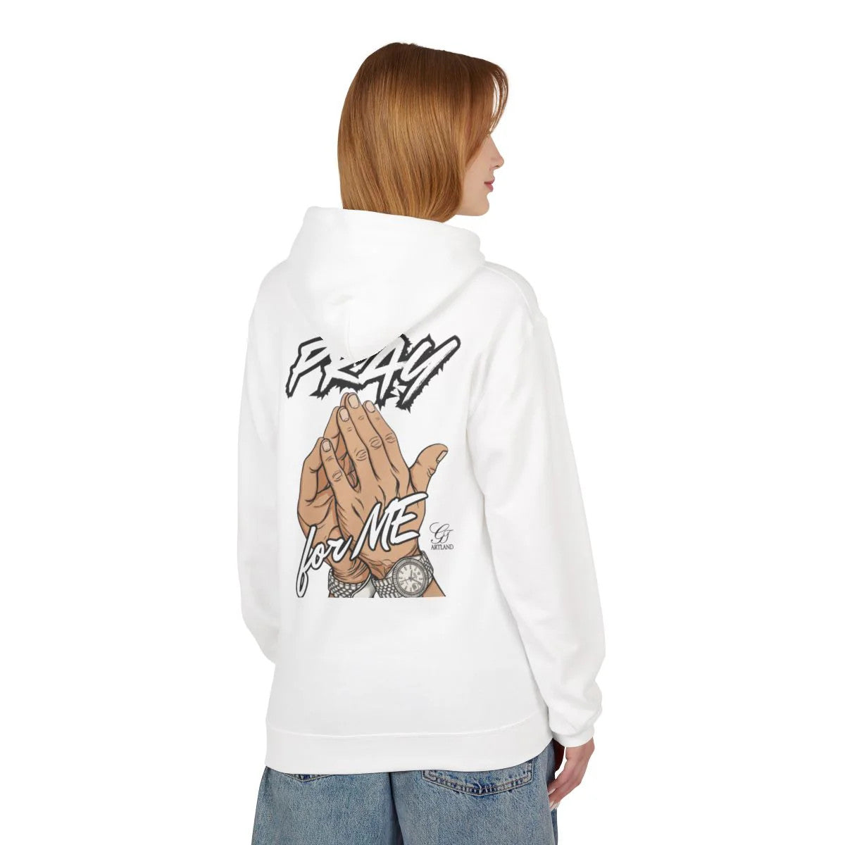 Pray For Me Elite Designer Unisex Midweight Softstyle Fleece Hoodie by GT