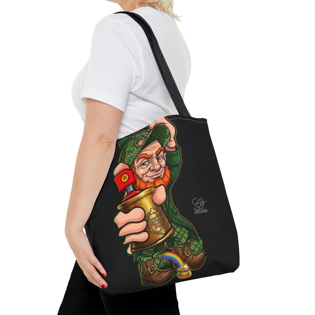 Spray Can Leprechaun Designer Tote Bag by GT Artland
