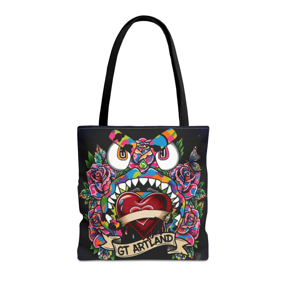 Colorful Gape Tattoo Monster Heart Tote Bag Designer Midnight Edition |