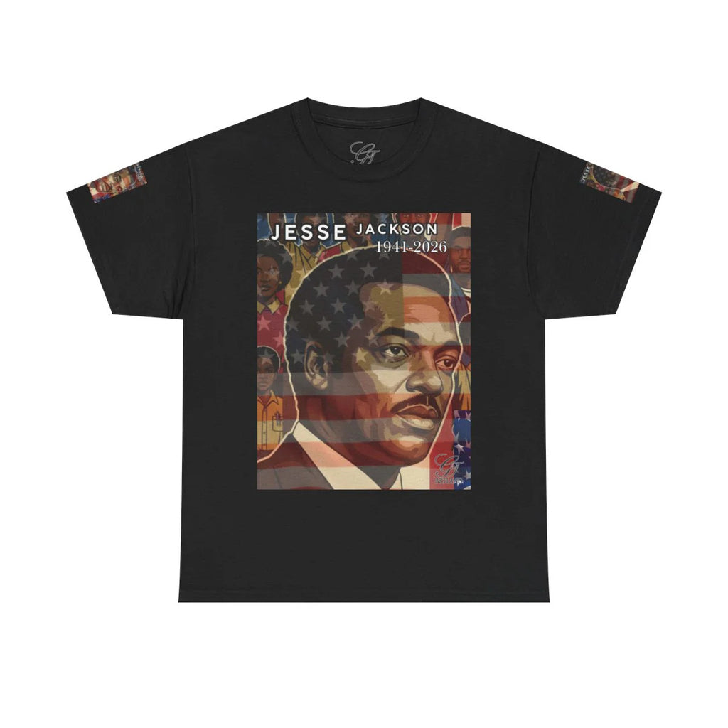 Jesse Jackson Legendary USA Hero Tribute Designer Deluxe Unisex Heavy Cotton