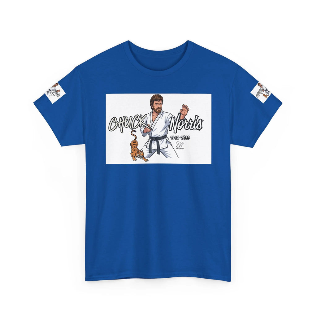 Chuck Norris Legend Martial Artist Cartoon with Tiger Tee | Retro Karate