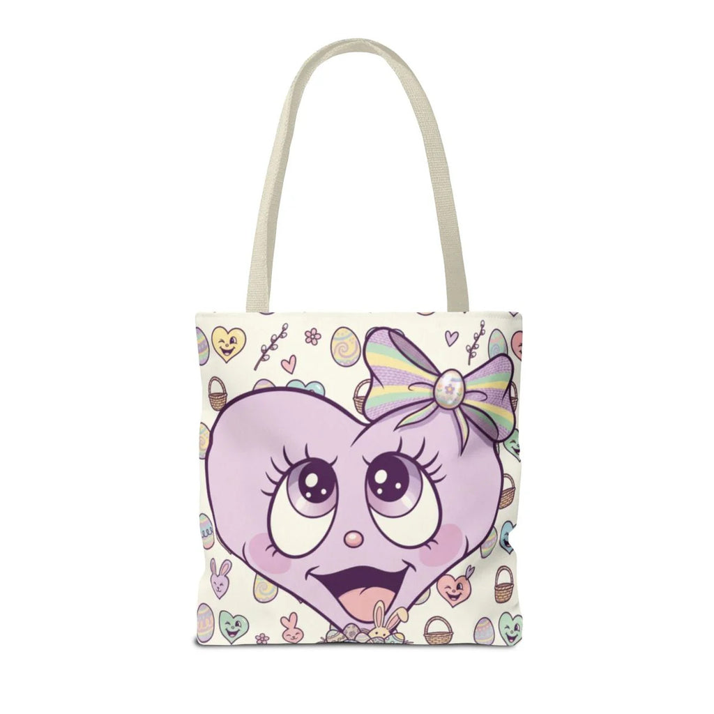 Easter Love Hunt Heart with Bow Designer Tote Bag by GT Artland