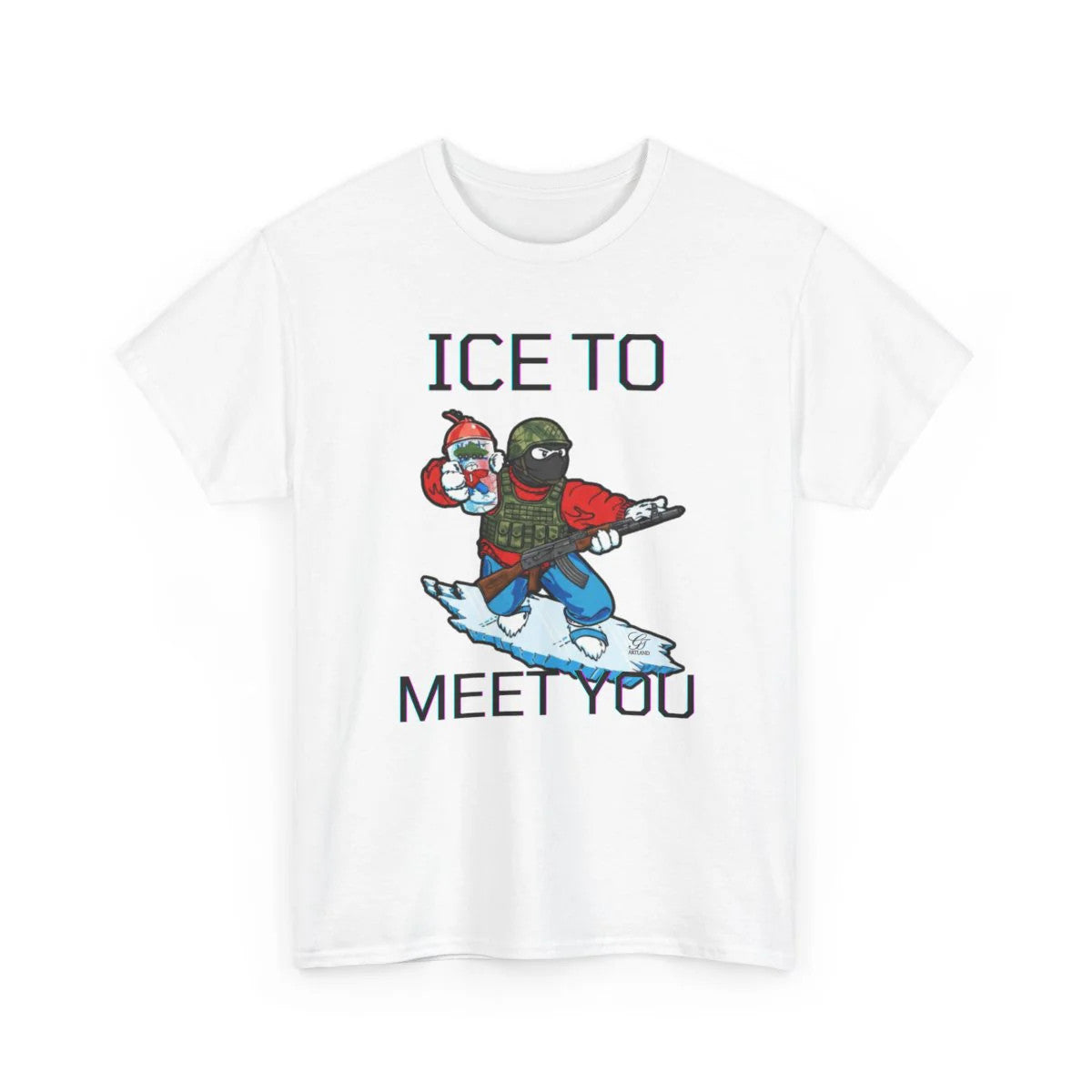 ICE To Meet You Funny Ice Unisex Heavy Cotton Tee by GT Artland