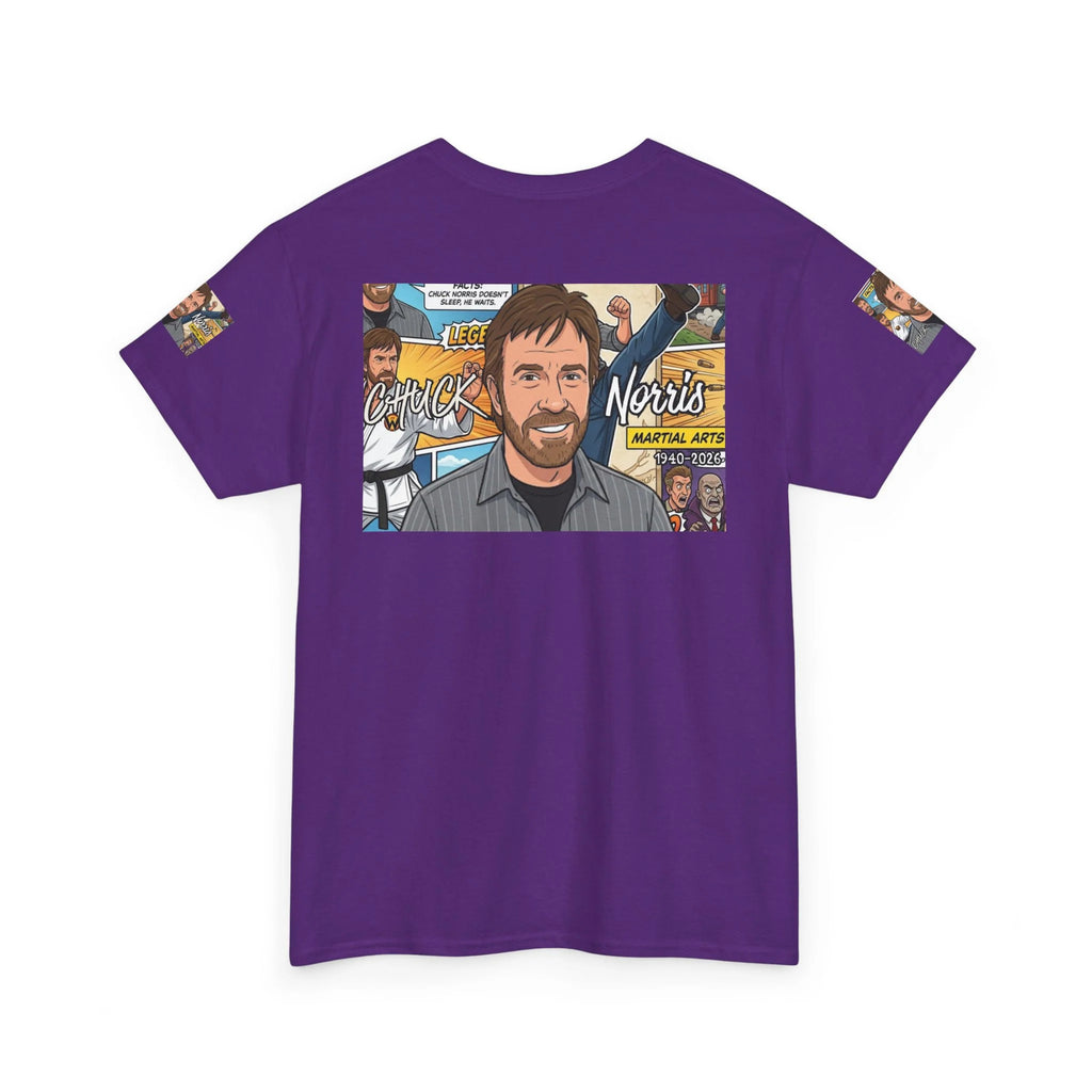 Chuck Norris Legacy Retro Martial Artist Portrait T-Shirt | Comic Style