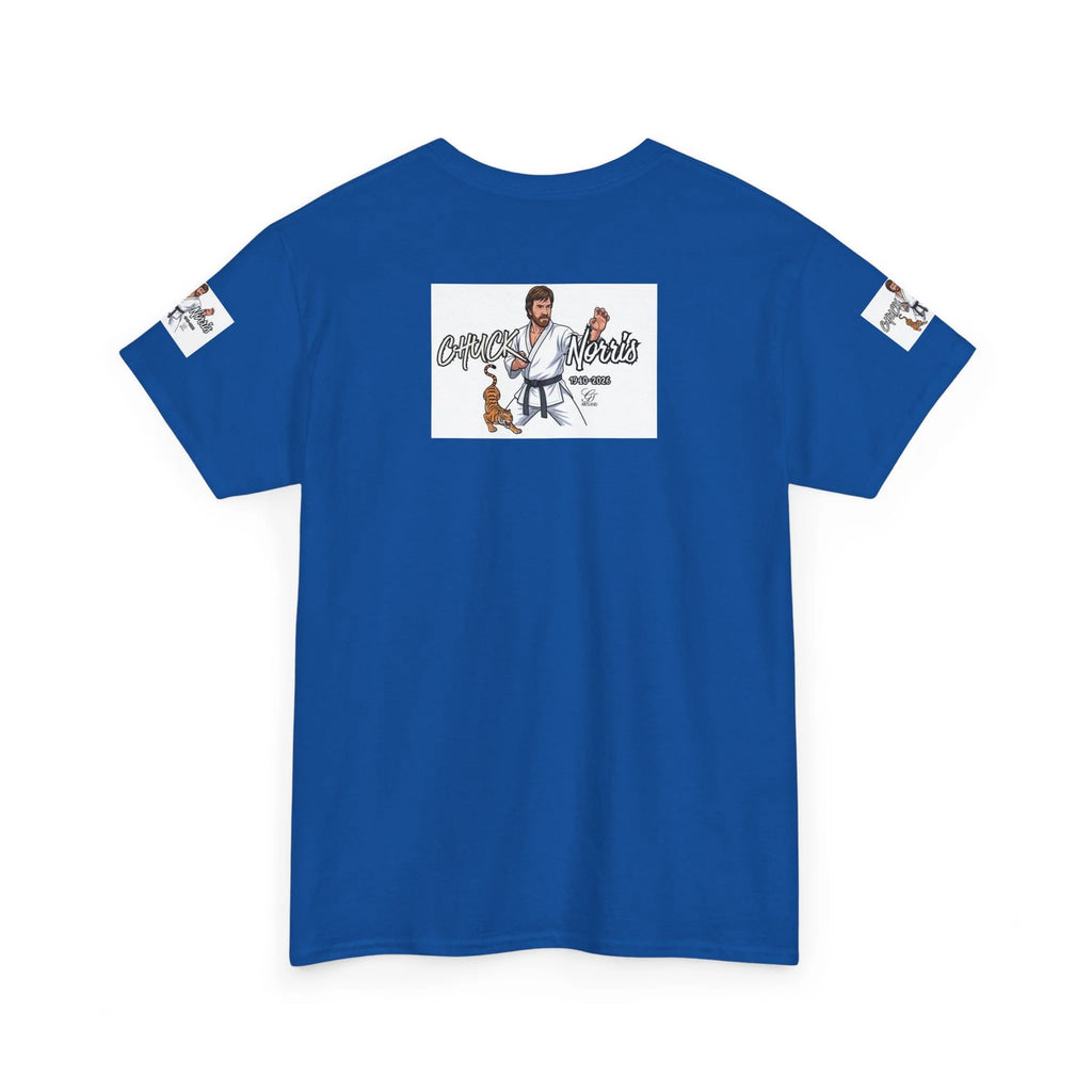 Chuck Norris Legend Martial Artist Cartoon with Tiger Tee | Retro Karate