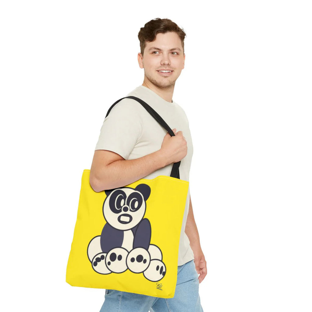 Urban Panda GT Lucky Yellow Designer Tote Bag Designer | All-Over Print by GT