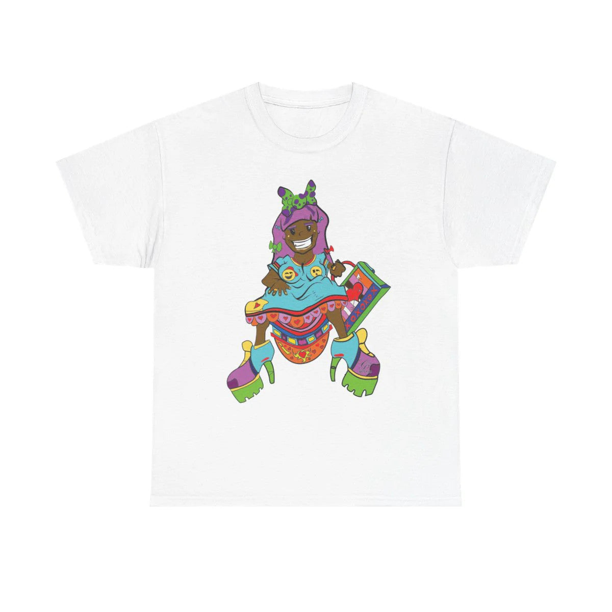 Ebony Designer urban girl Unisex style Heavy Cotton Tee BY GT ARTLAND