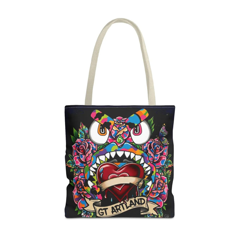 Colorful Gape Tattoo Monster Heart Tote Bag Designer Midnight Edition |
