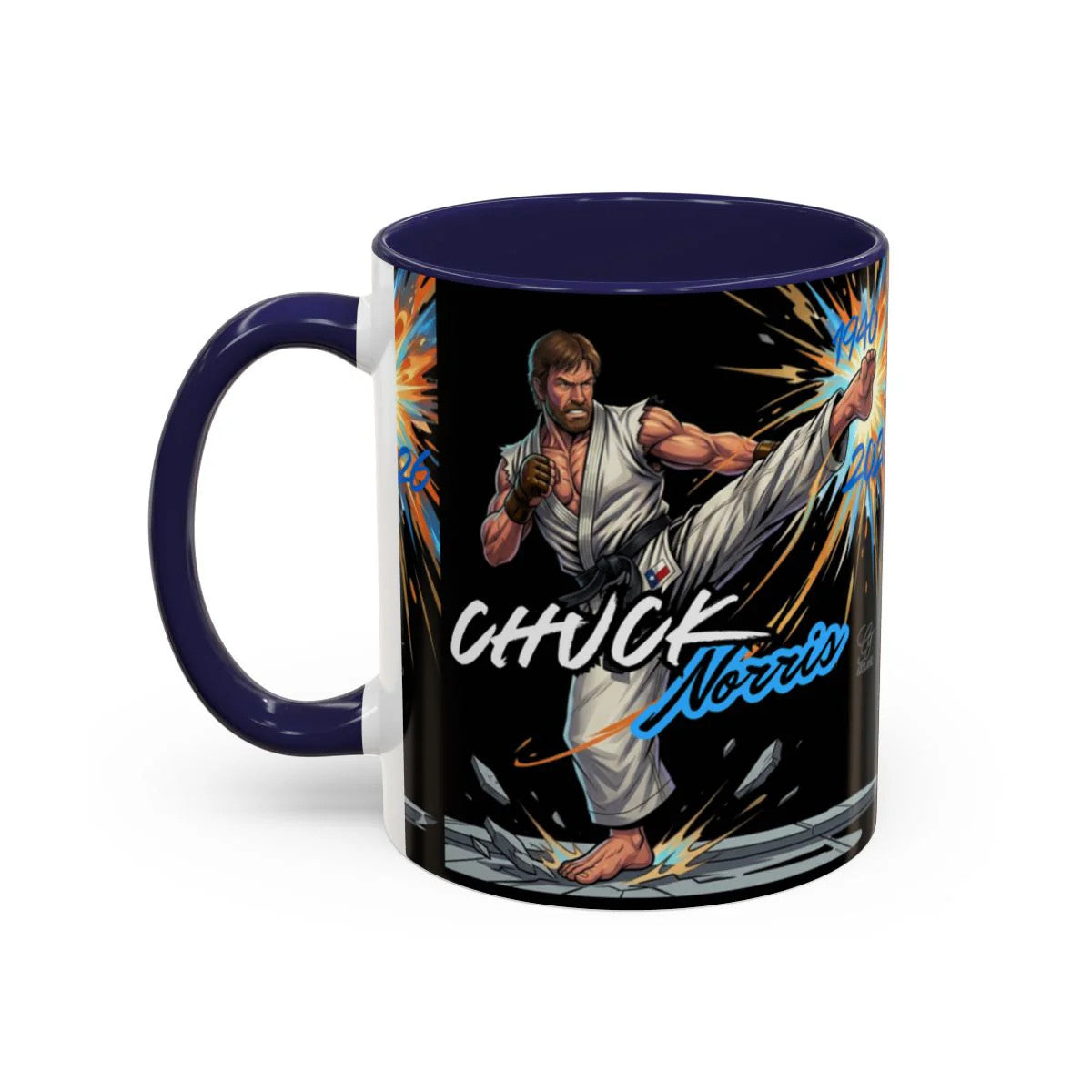 Chuck Norris Kick Poster Accent Coffee Mug (11, 15oz) by GT artland