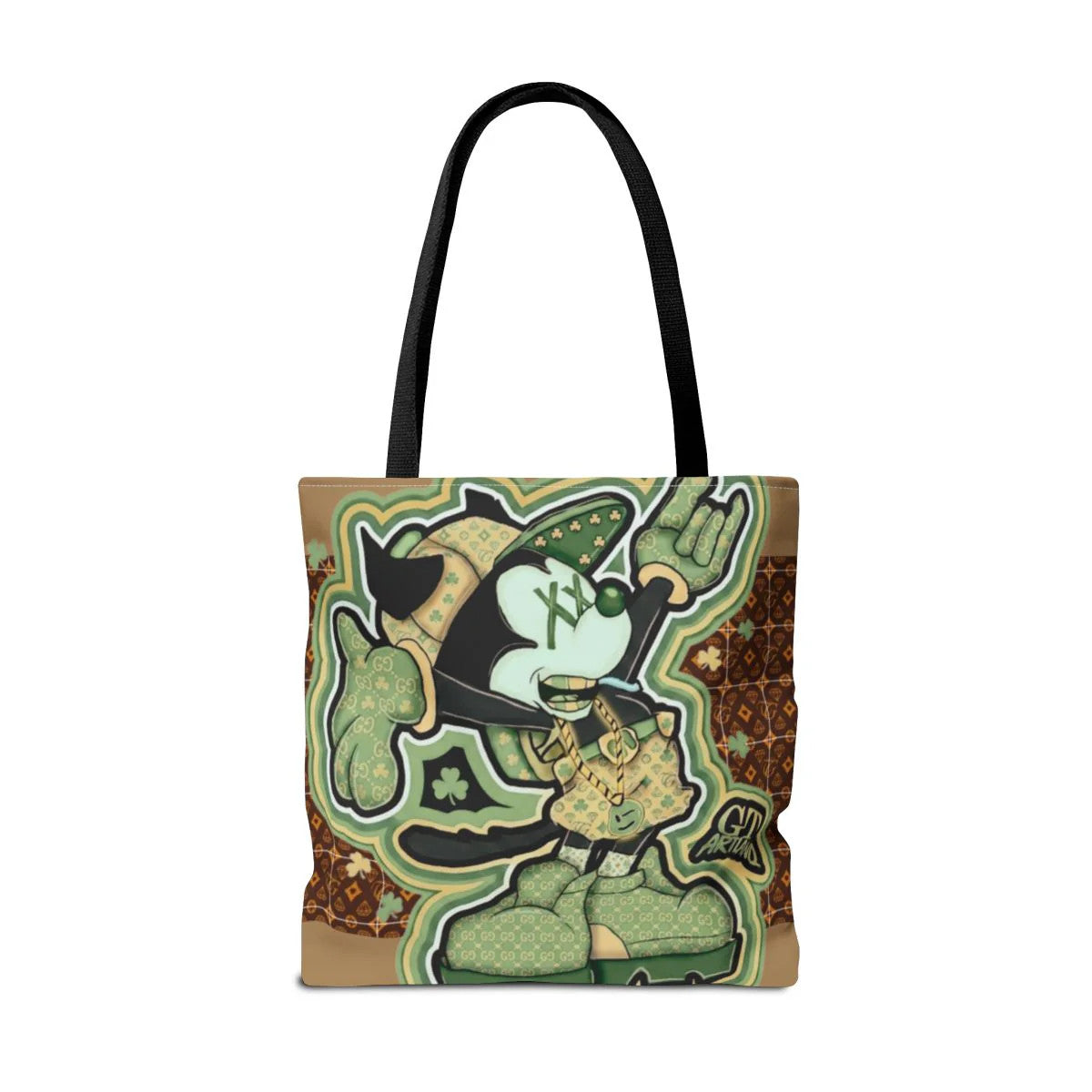 Shamrock "Lucky Art" Irish Designer mouse st patricks mickey Tote Bag by GT