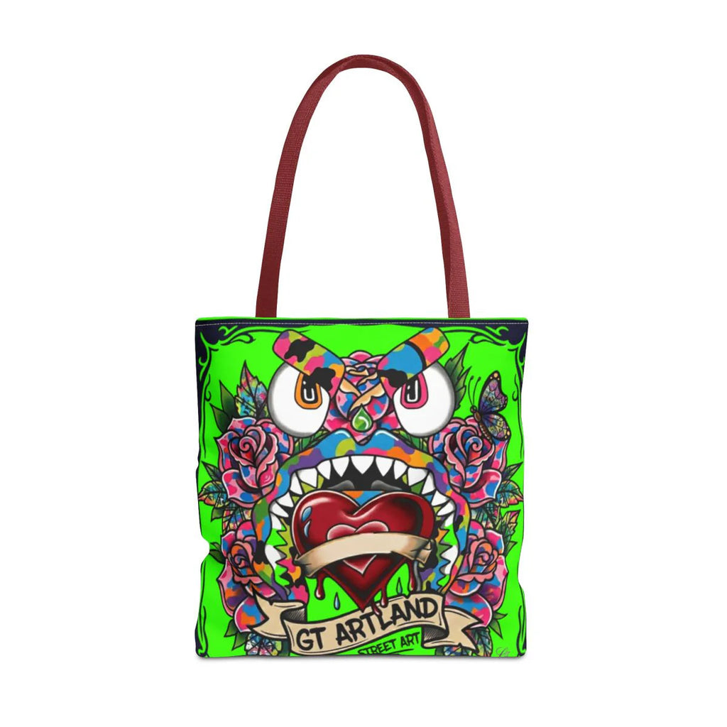 Colorful Gape Tattoo Monster Heart Tote Bag Slime Green Designer Edition |