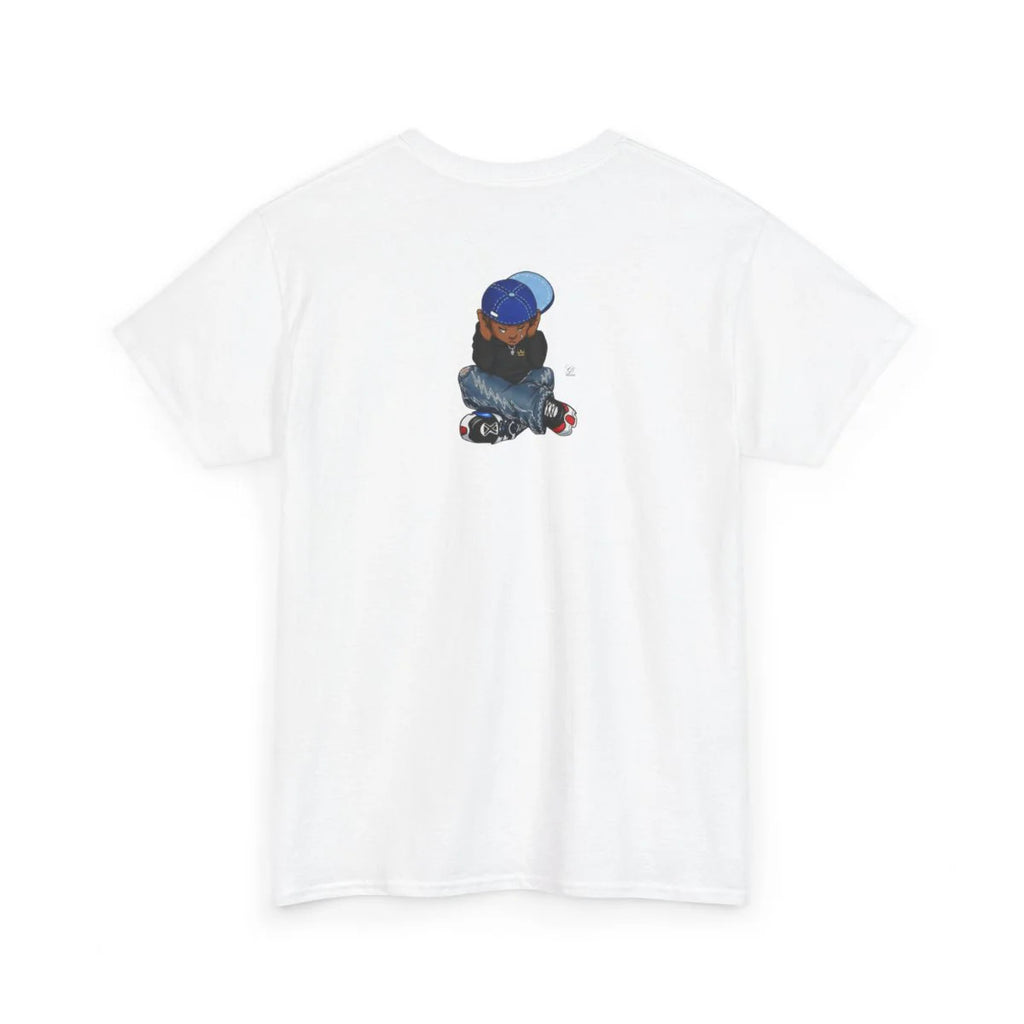 Ebony Sad Boy Crying Urban Toon Unisex style Heavy Cotton Tee BY GT ARTLAND