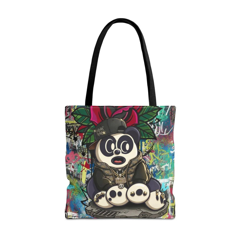 Hip Hop Panda Urban Designer Tattoo Rose Splash Tote Bag Designer | All-Over