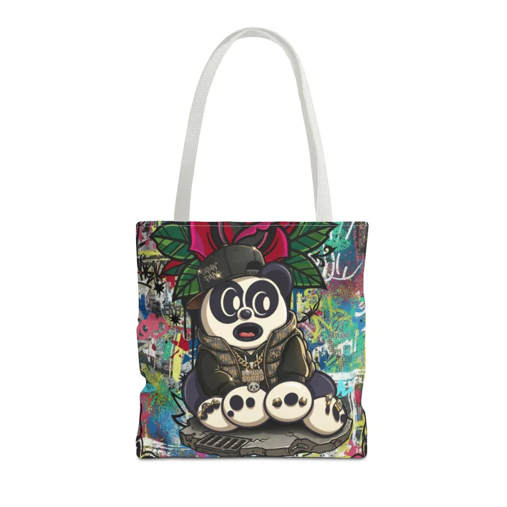 Hip Hop Panda Urban Designer Tattoo Rose Splash Tote Bag Designer | All-Over