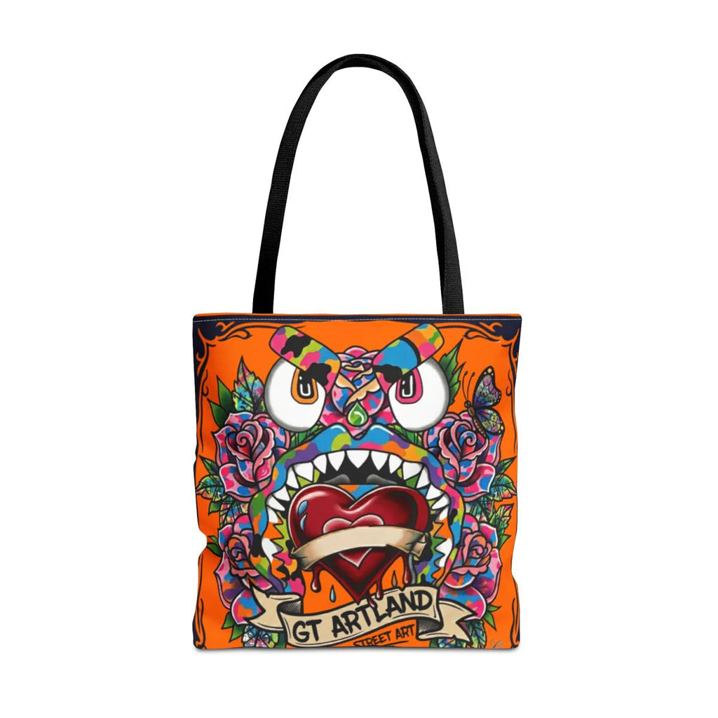 Colorful Gape Tattoo Monster Heart Tote Bag Designer Pumpkin Edition | All-Over