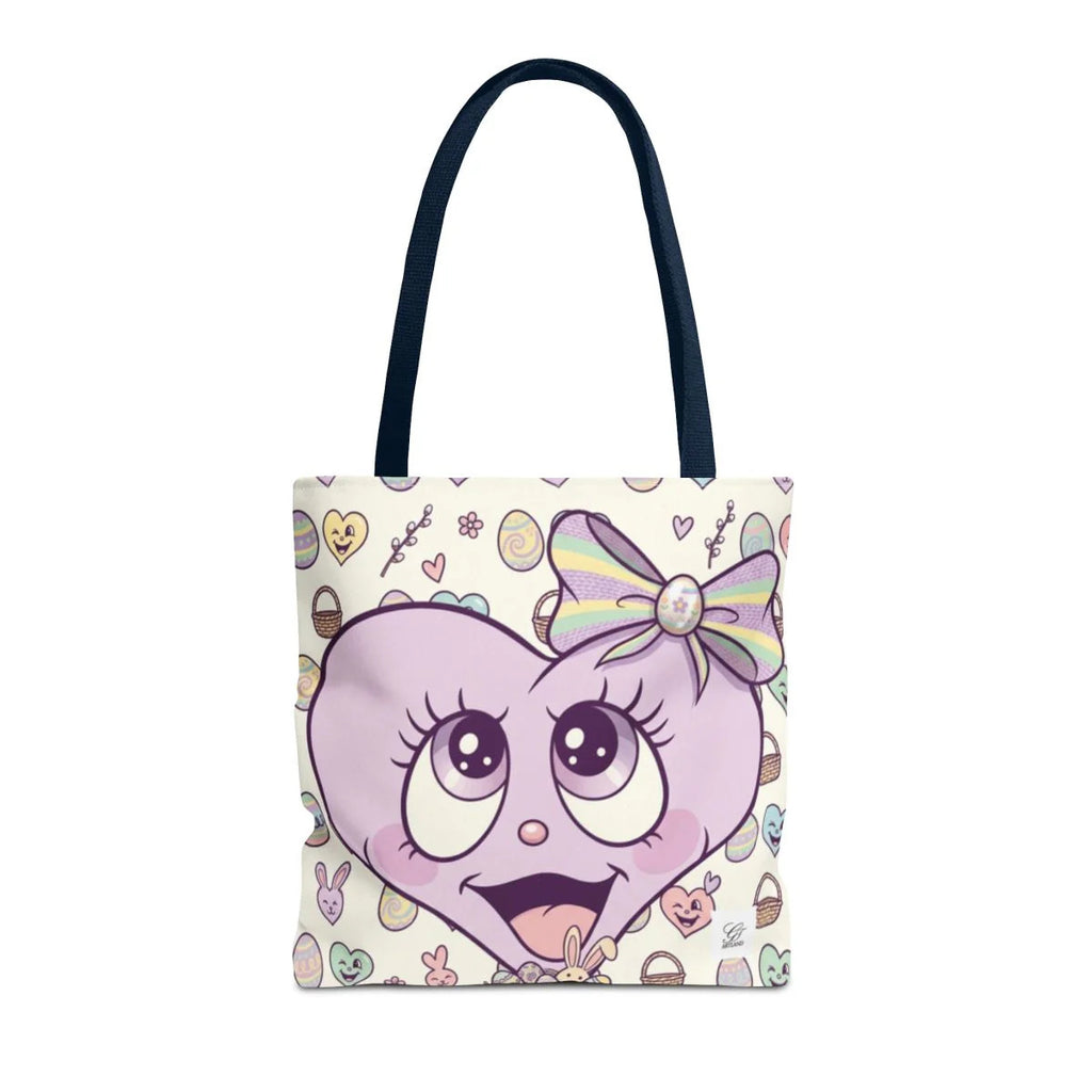 Easter Love Hunt Heart with Bow Designer Tote Bag by GT Artland