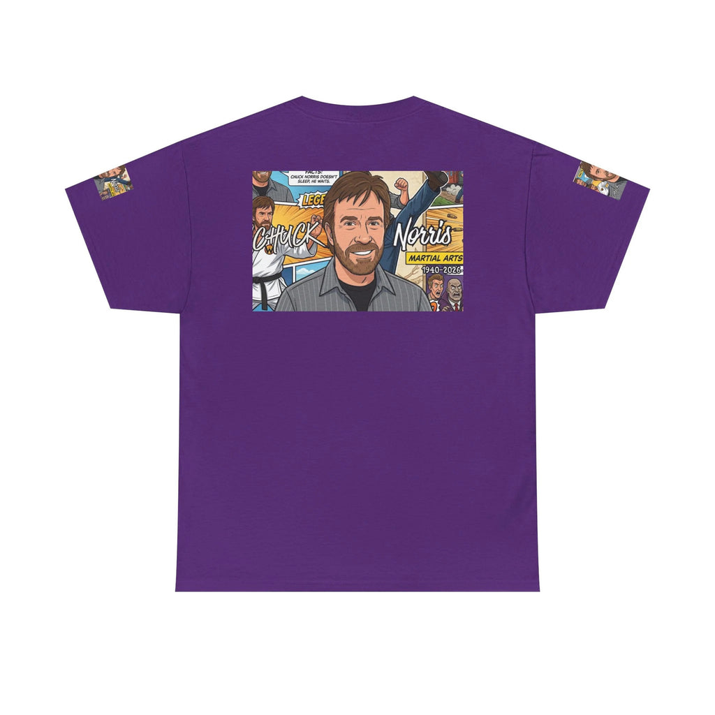 Chuck Norris Legacy Retro Martial Artist Portrait T-Shirt | Comic Style