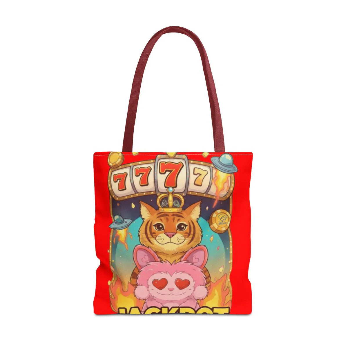 Jackpot "777" Tiger Bubu Casino Style HD Tote Bag Designer | All-Over Print by