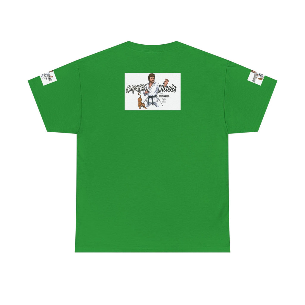 Chuck Norris Legend Martial Artist Cartoon with Tiger Tee | Retro Karate