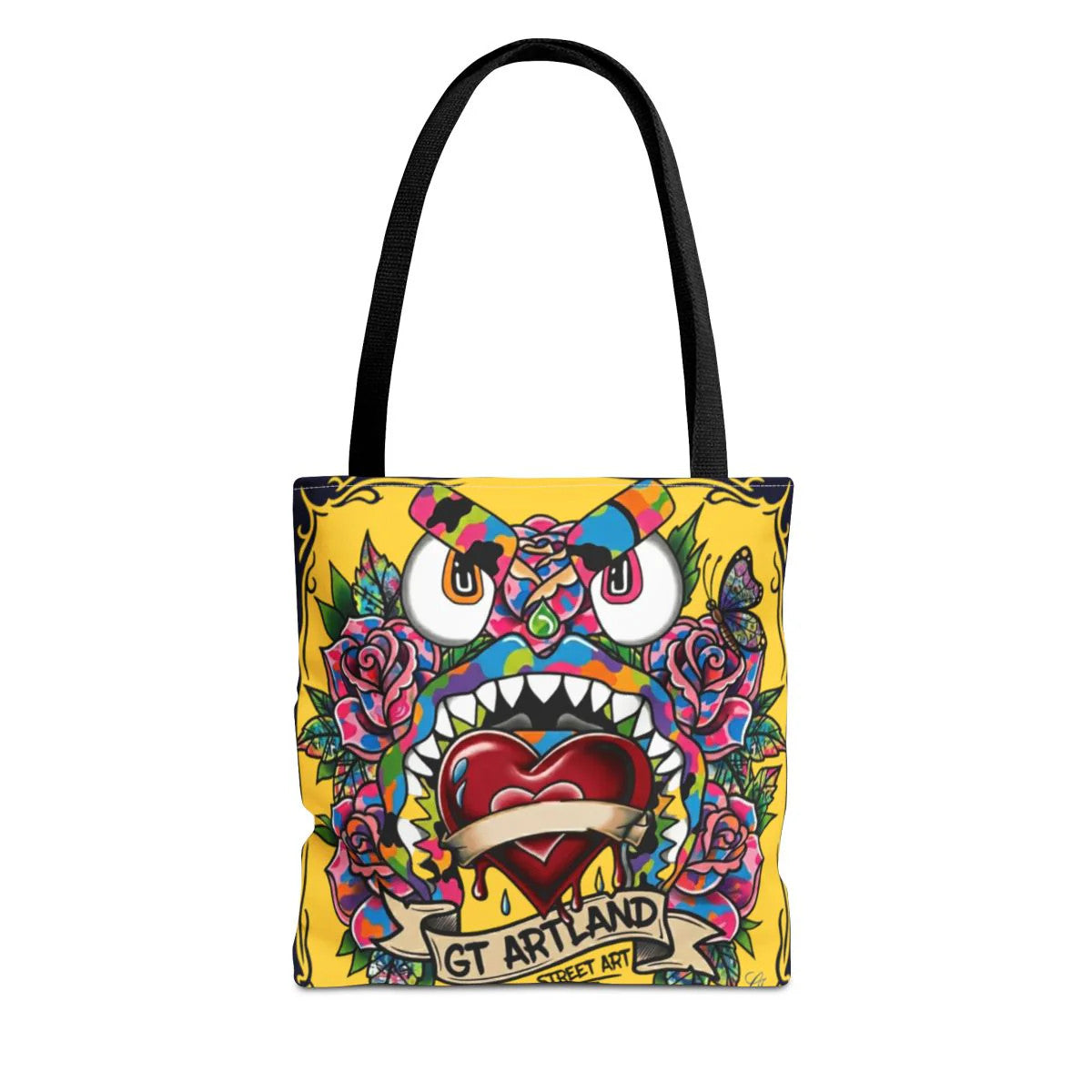 Colorful Gape Tattoo Monster Heart Tote Bag Designer Lucky Gold Edition |