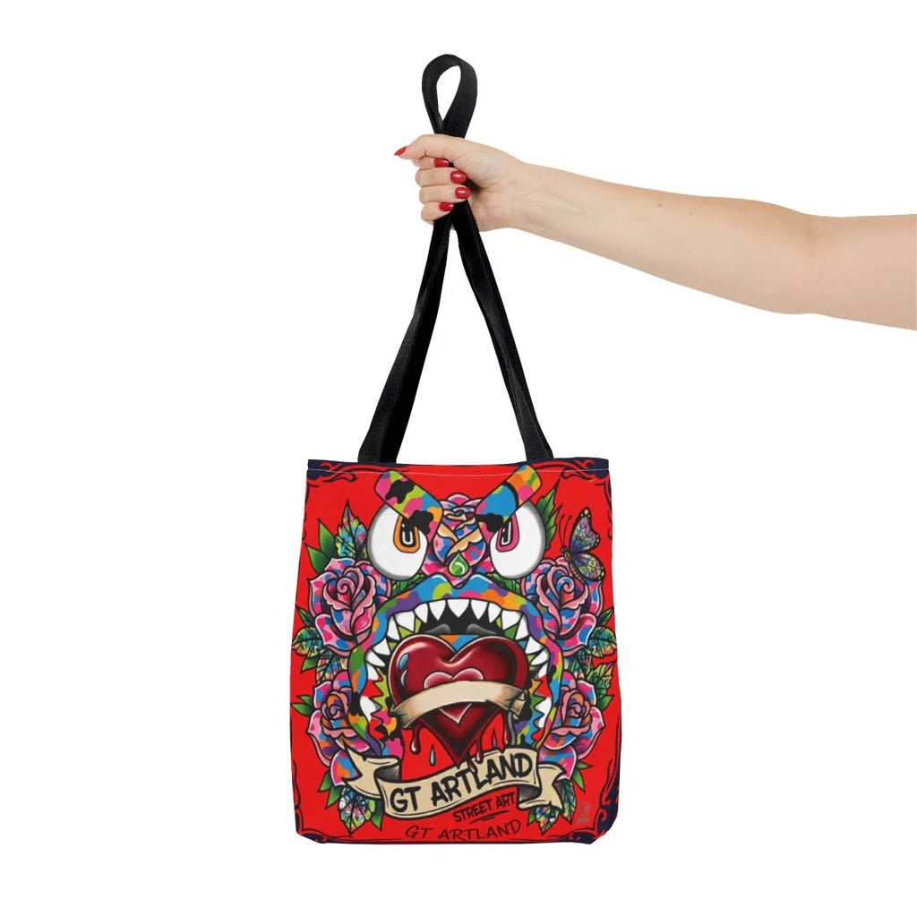 Colorful Gape Tattoo Monster Heart Tote Bag Bloody Red Designer Edition |