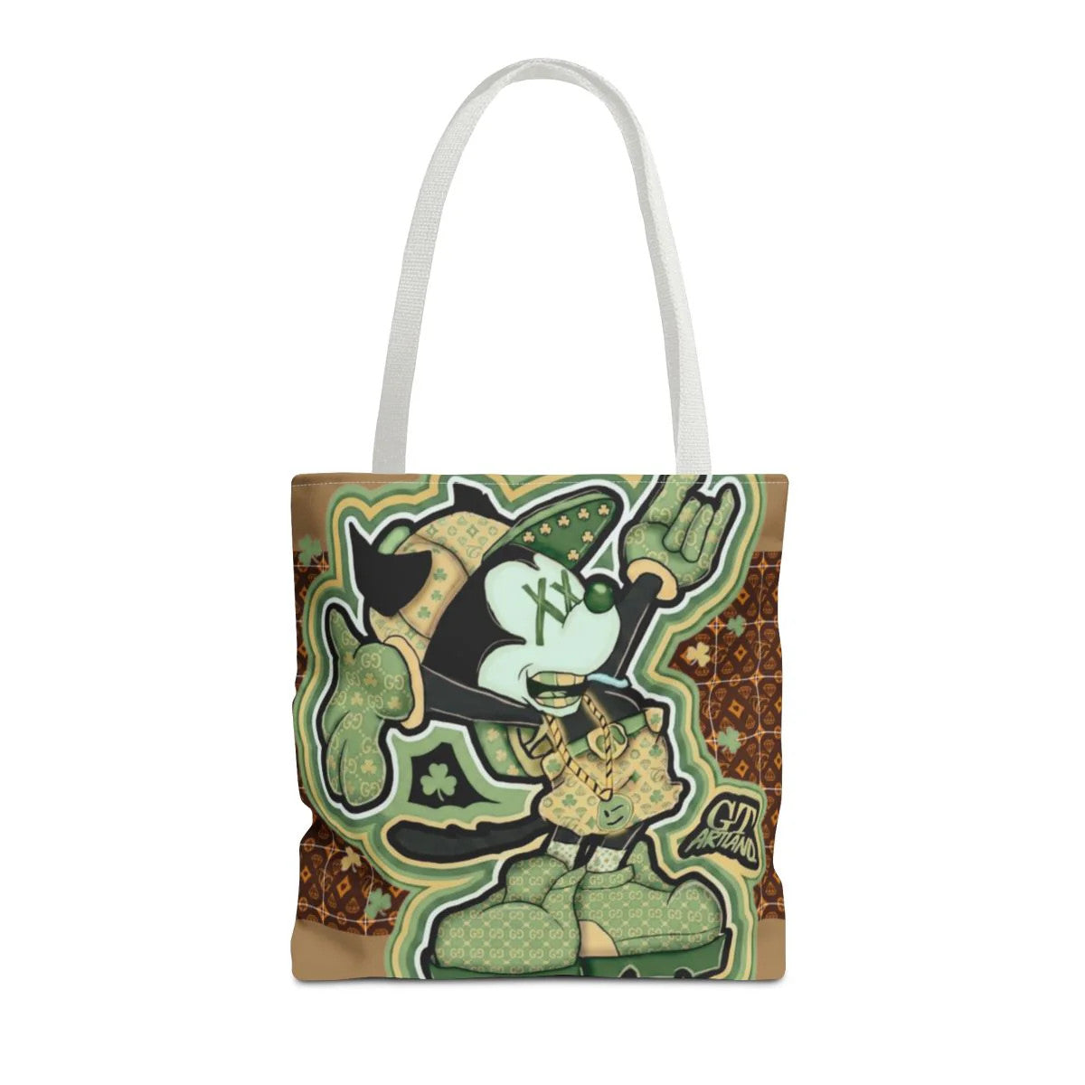 Shamrock "Lucky Art" Irish Designer mouse st patricks mickey Tote Bag by GT