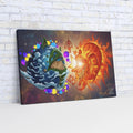 Earth Vs Sun 20" x 30" Wall Canvas by GT Artland