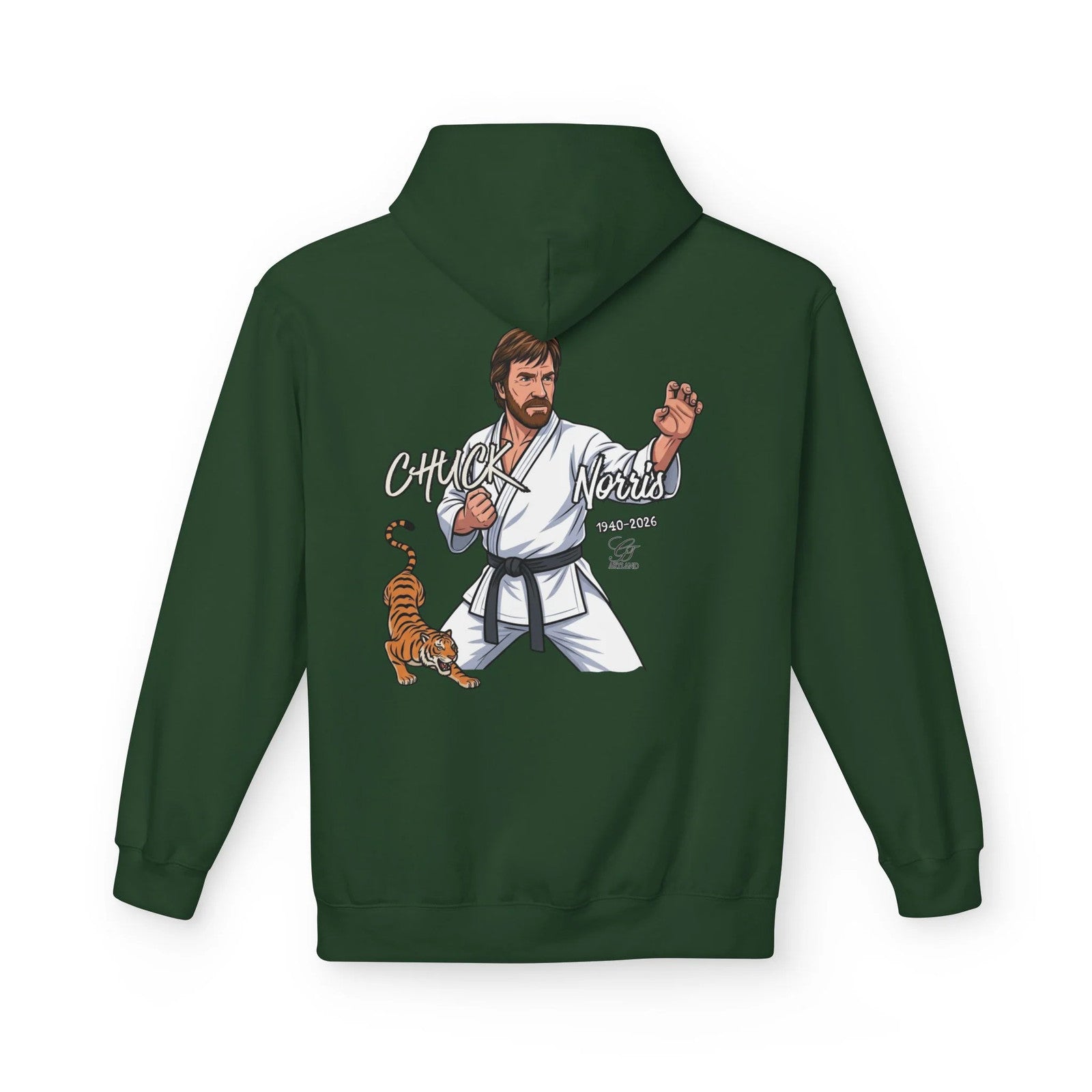 Chuck Norris Karate Hoodie | Martial Arts, Tiger Illustration by GT Artland