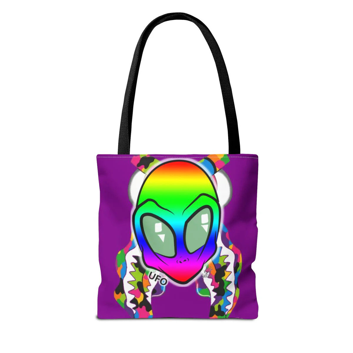 UFO Gape Gator Fatigue Designer Bite Tote Bag (AOP) by GT Artland