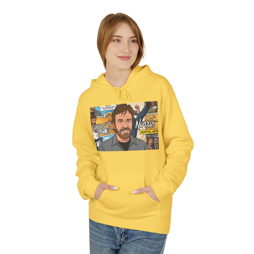 Chuck Norris Portrait Hoodie | Martial Arts Comic Illustration by GT Artland