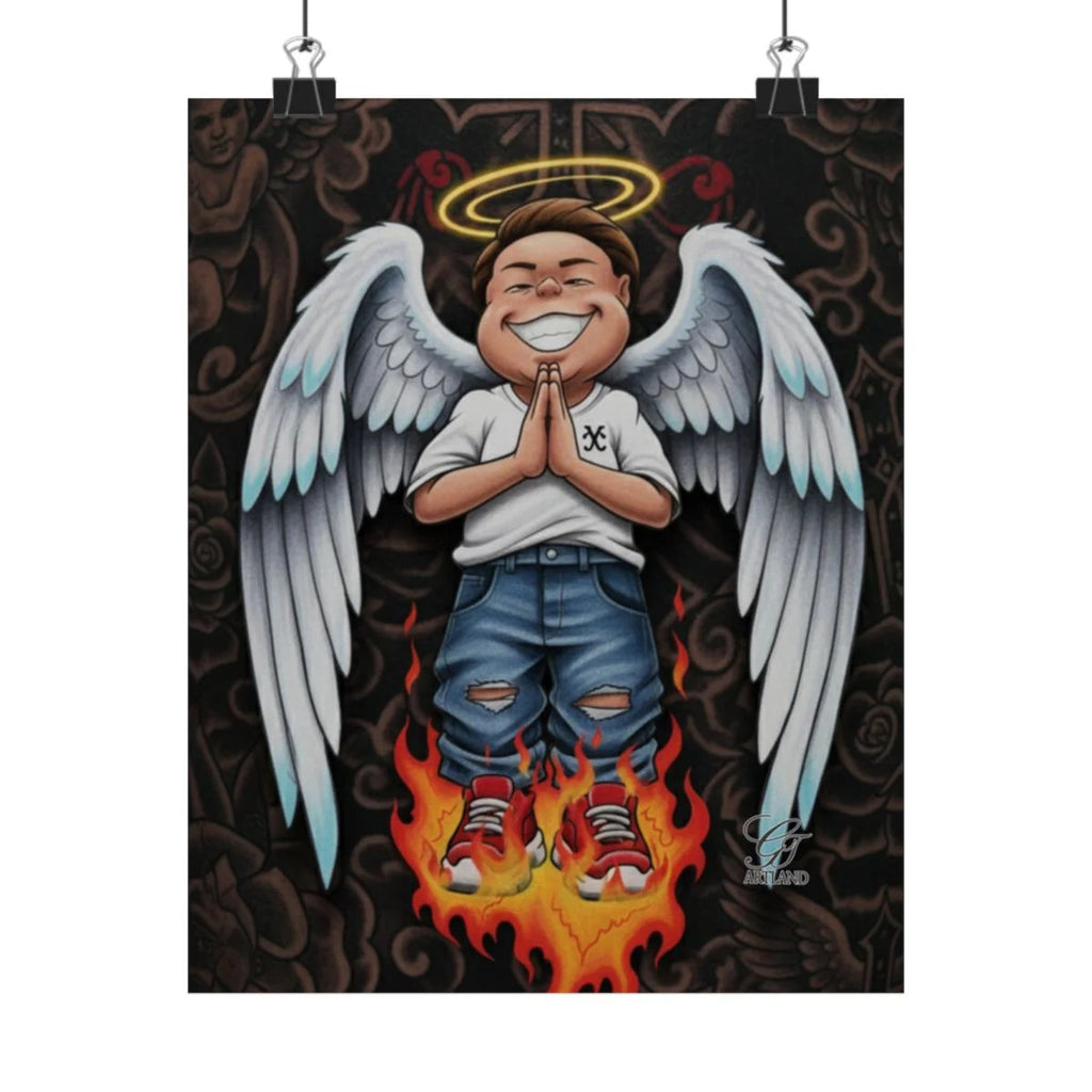 Vanilla Praying Hands Angel Kid Urban Designer High Fashion Graffiti Designer