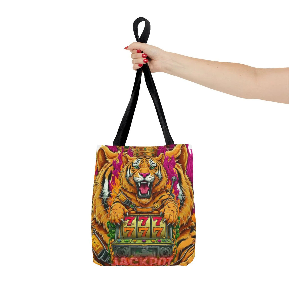 Tiger Spirit "Jackpot" Lucky Edition Casino Style HD Tote Bag Designer |