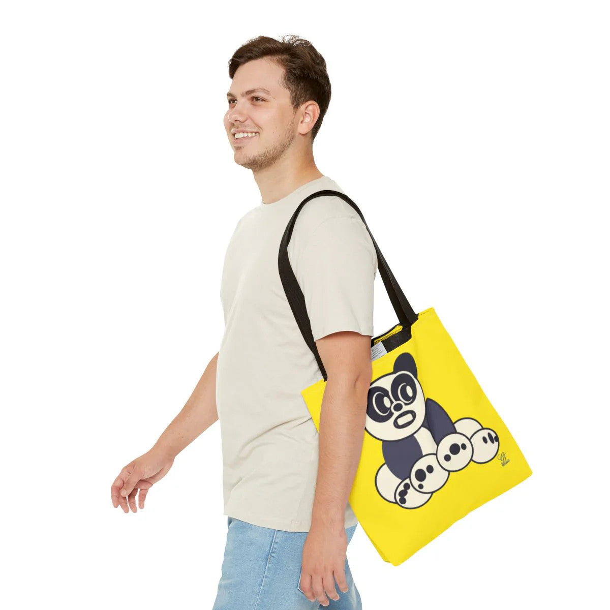 Urban Panda GT Lucky Yellow Designer Tote Bag Designer | All-Over Print by GT