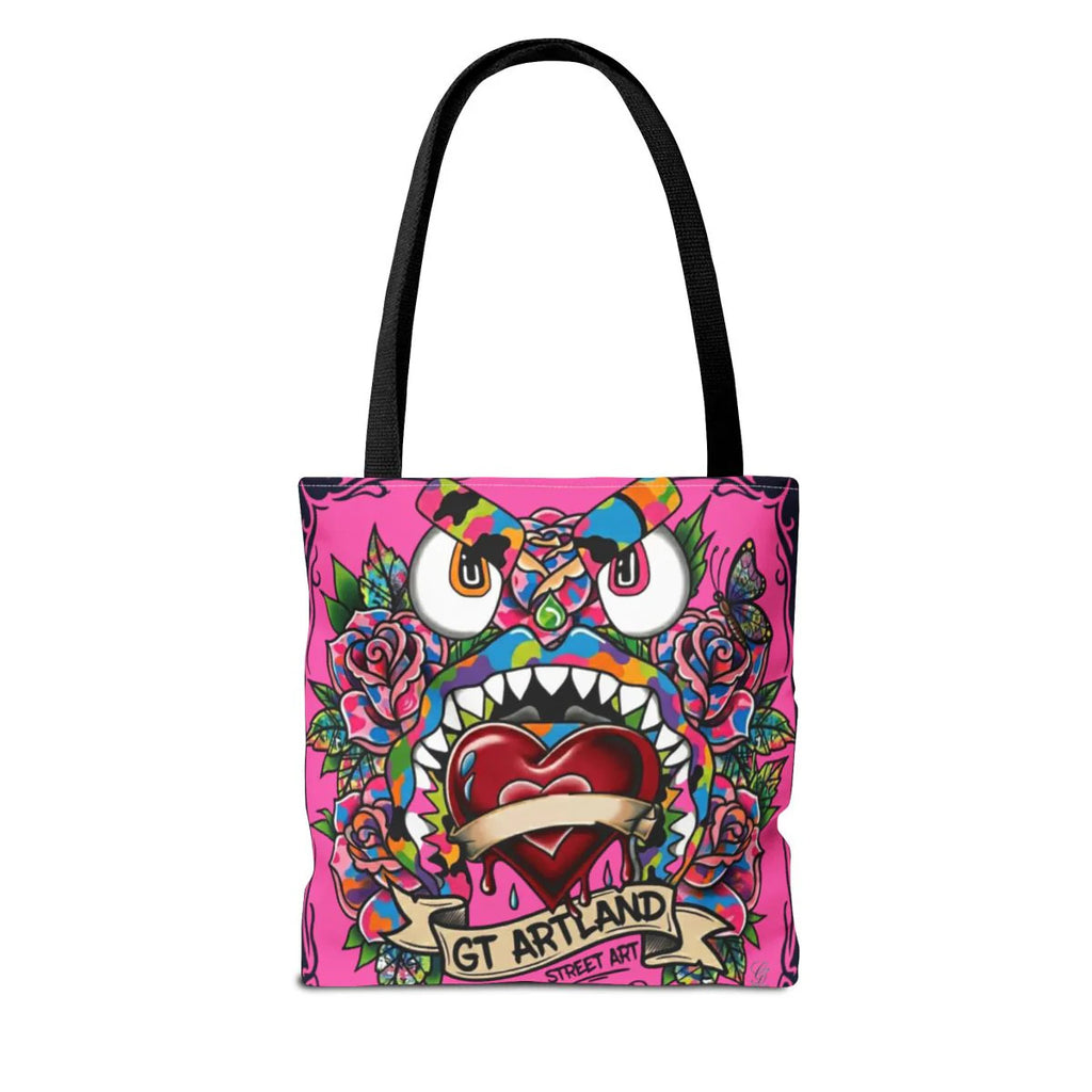 Colorful Gape Tattoo Monster Heart Tote Bag Designer Pinky Edition | All-Over