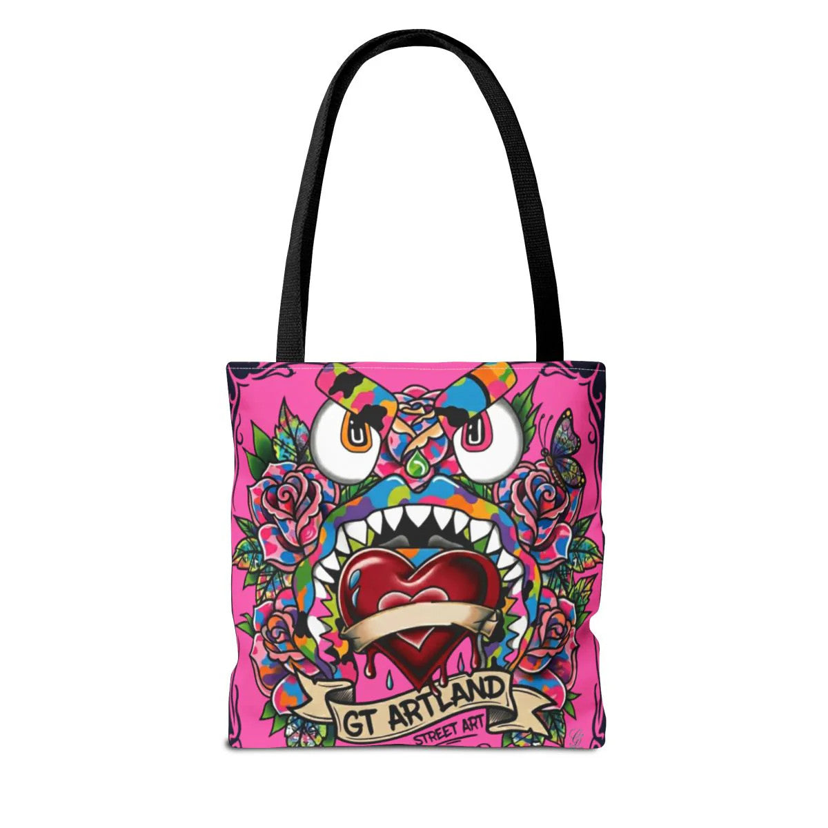 Colorful Gape Tattoo Monster Heart Tote Bag Designer Pinky Edition | All-Over