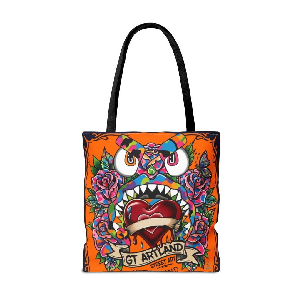 Colorful Gape Tattoo Monster Heart Tote Bag Designer Pumpkin Edition | All-Over