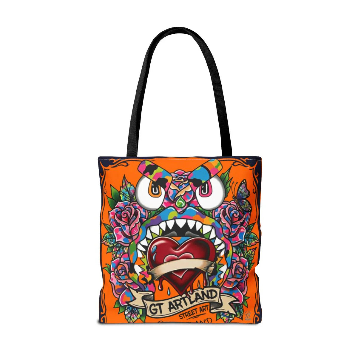 Colorful Gape Tattoo Monster Heart Tote Bag Designer Pumpkin Edition | All-Over