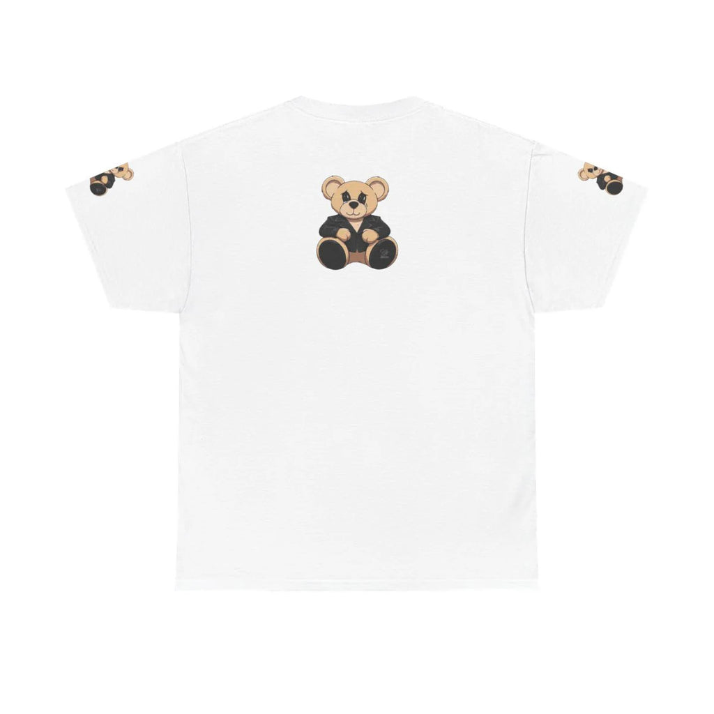 Cute Teddy Bear in Black Unisex Heavy Cotton Tee by GT Artland
