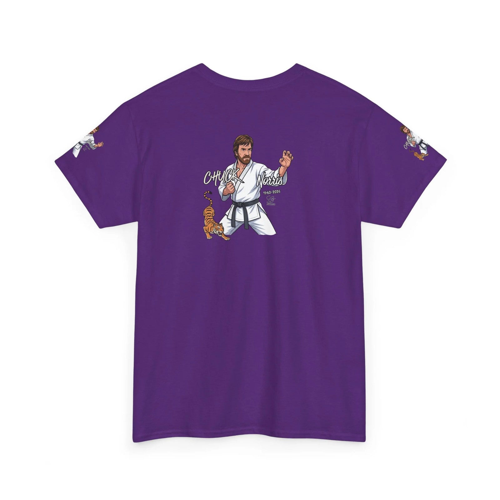 Chuck Norris Karate Pose T-Shirt | Tiger Illustration, Martial Arts Tee by GT